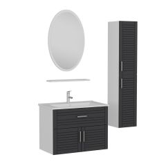 Minar Banyo Dolabı 85Cm As2K1Ç+1Ea1R+Etj+Boy Beyaz