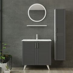 Minar Banyo Dolabı 85Cm Ay2K+1Ya1R+Etj+Boy Beyaz