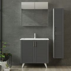 Minar Banyo Dolabı 85Cm Ay2K+2K2A+Etj+Boy Beyaz