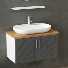 Minar Banyo Dolabı 85Cm As2K+1Ya1R+Tzg Beyaz