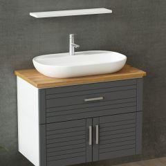 Minar Banyo Dolabı 85Cm As2K1Ç+1Ya1R+Tzg Beyaz