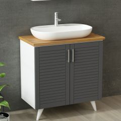 Minar Banyo Dolabı 85Cm Ay2K+1Ya1R+Tzg Beyaz