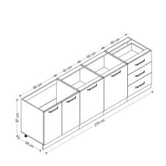 İola 270 Cm Mutfak Dolabı Beyaz 270-B1