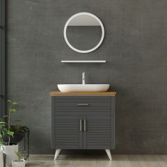 Minar Banyo Dolabı 85Cm Ay2K1Ç+1Ya1R+Tzg Beyaz