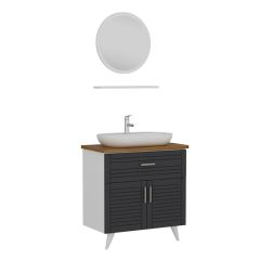 Minar Banyo Dolabı 85Cm Ay2K1Ç+1Ya1R+Tzg Beyaz