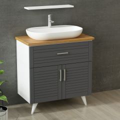 Minar Banyo Dolabı 85Cm Ay2K1Ç+1Ea1R+Tzg Beyaz