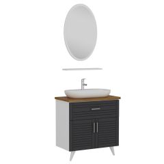 Minar Banyo Dolabı 85Cm Ay2K1Ç+1Ea1R+Tzg Beyaz