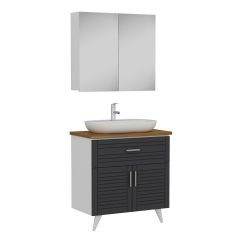 Minar Banyo Dolabı 85Cm Ay2K1Ç+2K2A+Tzg Beyaz