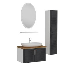 Minar Banyo Dolabı 100Cm As2K+1Ea1R+Tzg+Boy Beyaz
