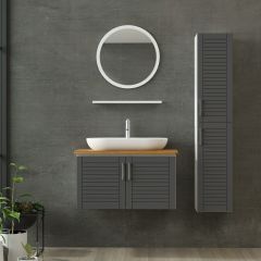 Minar Banyo Dolabı 85Cm As2K+1Ya1R+Tzg+Boy Beyaz