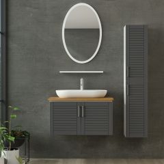 Minar Banyo Dolabı 85Cm As2K+1Ea1R+Tzg+Boy Beyaz