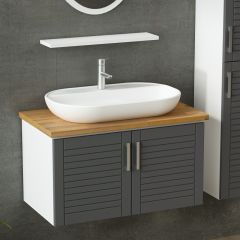 Minar Banyo Dolabı 85Cm As2K+1Ea1R+Tzg+Boy Beyaz