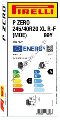 Pirelli 245/40R20 99Y Xl Rft Pzero Moec-A-72  Lastiği(Üretim Yılı: 2023)