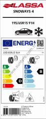 Lassa 195/65R15 91H Snoways 4 M+S D-B-69 Kış Oto Lastiği (Üretim Tarihi: 2024)