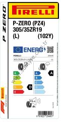 PRL.305/35ZR19 (102Y) (L) S.C. P-ZERO (PZ4) (D-A-72) (YAZ) PİRELLİ Lastiği (2024)