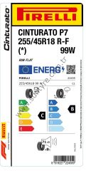 PRL.255/45R18 99W r-f (*) CINTURATO P7 (C-B-71) (YAZ) PİRELLİ Lastiği (2024)