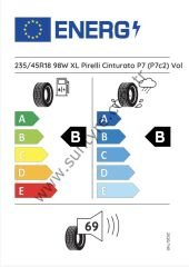 Pirelli 235/45R18 98W Xl Cınturato P7 P7C2 Vol B-B-69 Yaz Oto Lastiği Üretim Tarihi 2023