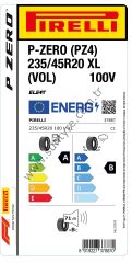 Pirelli 235/45R20 100V Xl Vol  L.S. Elt 	P-Zero Pz4 A-B-71   Lastiği