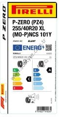 Pirelli 255/40R20 101Y Xl Mo-P Ncs  P-Zero Elt C-A-72 Yaz Suv Lastiği (Üretim Yılı: 2024)