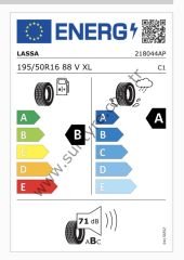 Lassa 195/50R16 88V Xl Revola Elt B-A-71 Yaz Oto Lastiği (Üretim Yılı: 2024)