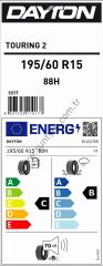 Dayton 195/60R15 88H Tourıng 2 C-B-70 Yaz Oto Lastiği (Üretim Yılı: 2024)