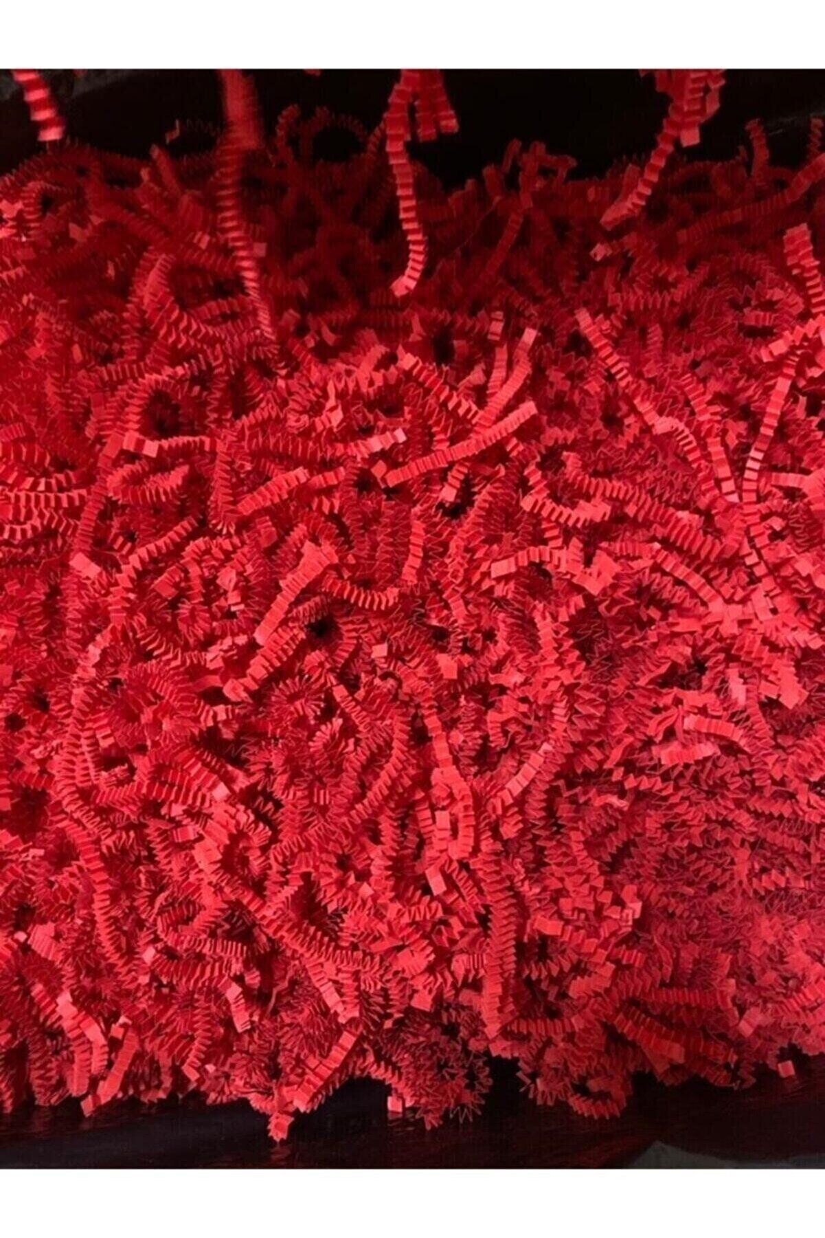 Kırpık Z Zigzag Pelur Kırpıntı Kağıt 1000 Gram Renk Süs Dolgu Malzemesi Red Paper