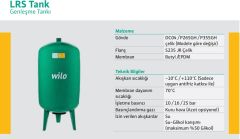 Wilo LRS 200 Genleşme Tankı - 10 Bar - 200 Litre