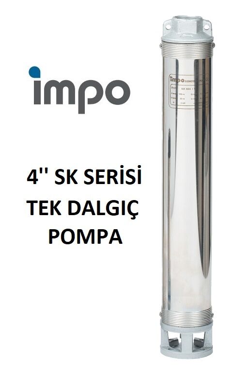 İmpo SK 415/28 - 4'' Tek Dalgıç Pompa 165 Mss - 10 HP (Krom Başlıklı)