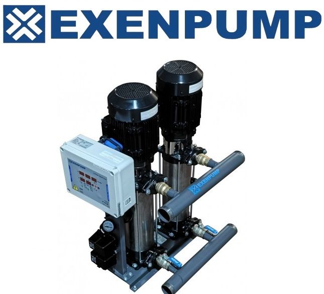 Exen Pompa EXDP 2/612 İki Pompalı Hidrofor 26 Kat-60 Daire 2x5.5 HP