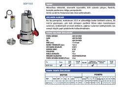 Sumak SDF15/2 Pas. Göv. Foseptik Pompası 1.5 HP