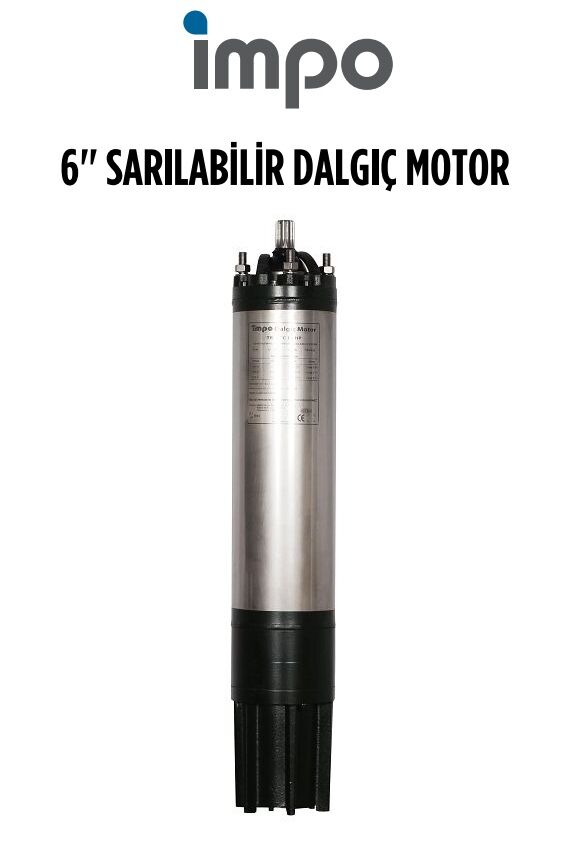 İmpo 6'' Dalgıç Pompa Motoru C Tipi Sarılabilir 35 HP 380V