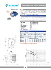 Sumak SMINOX/K-100/1T 304 Paslanmaz Santrifüj Pompa 1 HP 380V