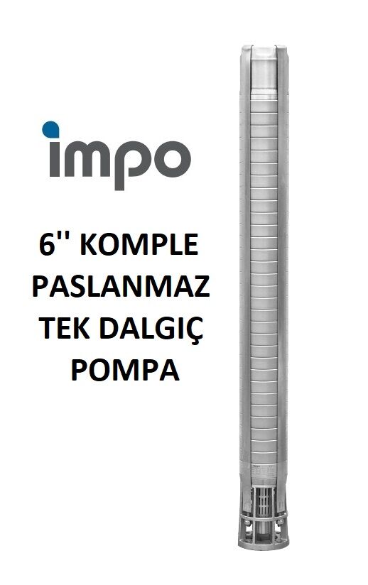 İmpo SS 675/15 - 6'' Paslanmaz Tek Dalgıç Pompa 243 Mss - 50 HP