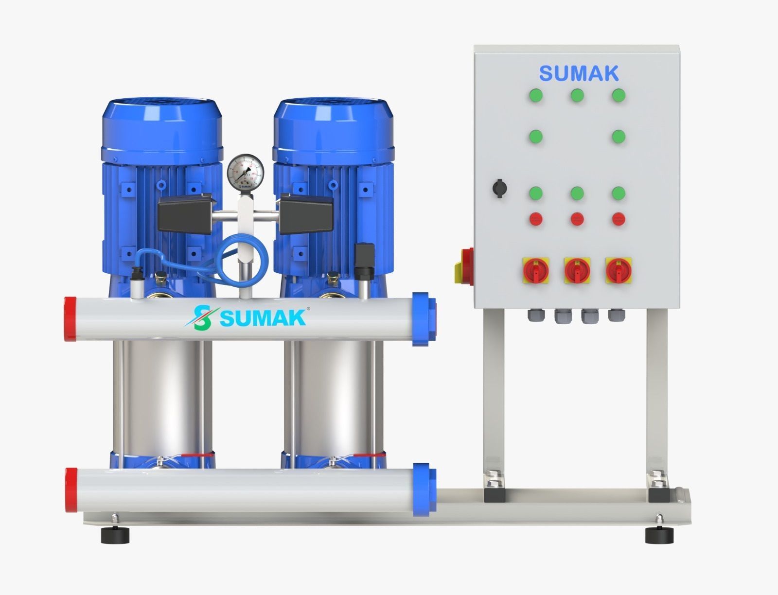 Sumak SHT 16B 550/5 PFK İki Pom. Frekans Kon. Hidrofor 2x5.5 HP 17 Kat 76 Daire - 380V