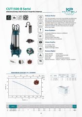 Kaysu CUT1500-B-T  Döküm Gövdeli Öğütücülü  Foseptik Pompası 2 HP