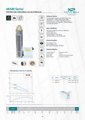 Kaysu 4SKM  Sürtme Fanlı Preferikal Dalgıç Pompalar 1 HP