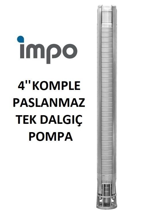 İmpo S4S 08/05 - 4'' Paslanmaz Tek Dalgıç Pompa 32 Mss - 1 HP