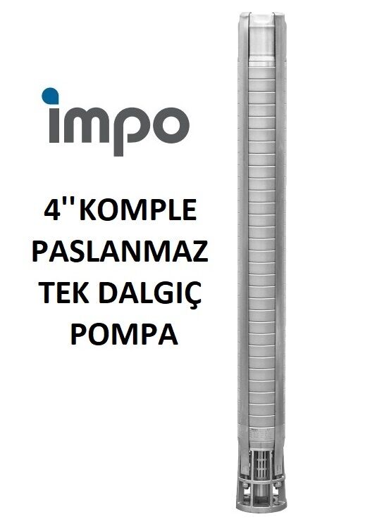 İmpo S4S 03/29 - 4'' Paslanmaz Tek Dalgıç Pompa 185 Mss - 3 HP