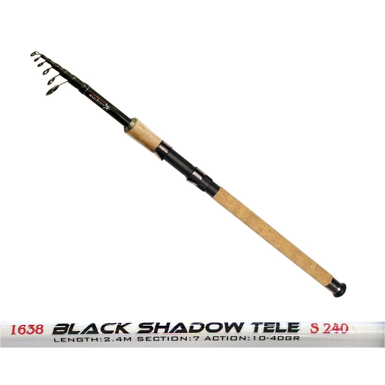 Captain 1638 Black Shadow Tele Spin Kamış 10-40gr Atar