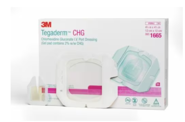 Tegaderm CHG 1665R  I.V. Port Dressing 12cm x 12cm