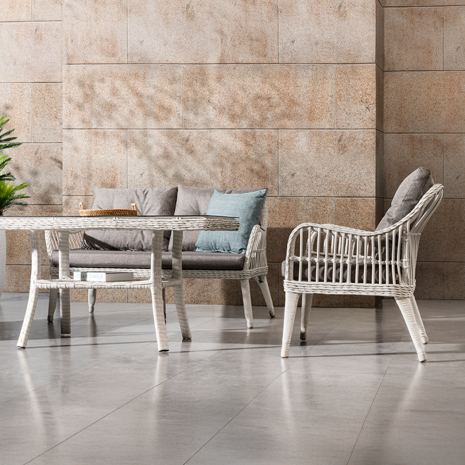 Ecolux FIJI 2-1-1 Bahce Balkon Rattan Oturma Grubu