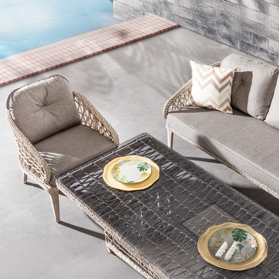 Ecolux TOKYO Rattan Bahçe Balkon Oturma Grubu