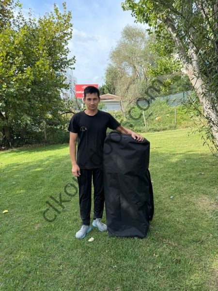 CLK 3x3 mt Gazebo Katlanabilir Kısa Bagaj Boy 115 cm Gazebo Portatif Kamp Çadırı Turuncu