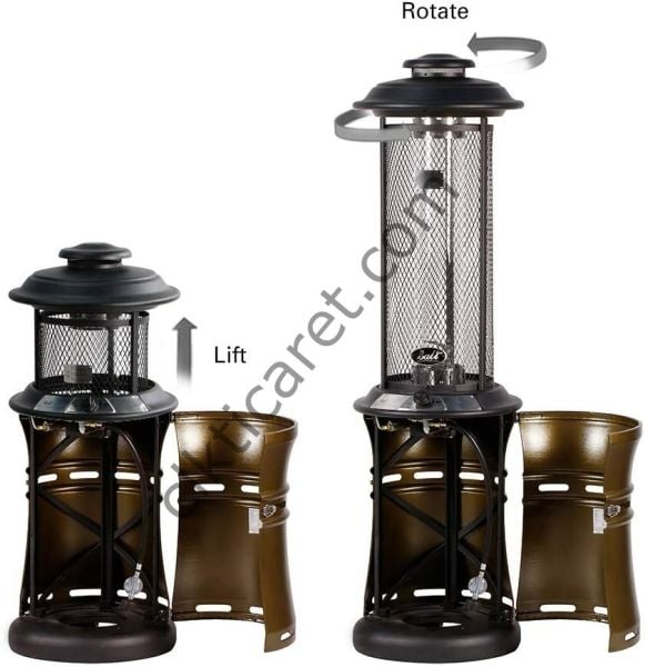 CLK Fener Soba Tüplü Dekoratif Soba Bahçe Isıtıcı Bakır