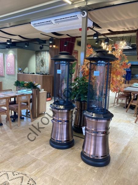 CLK Fener Soba Tüplü Dekoratif Soba Bahçe Isıtıcı Bakır