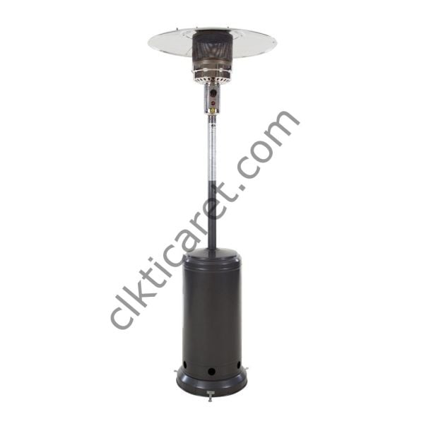 CLK Palmiye Tüplü Soba Gri Dış Mekan Bahçe Mantar Şemsiye Tipi Dekoratif Isıtıcı