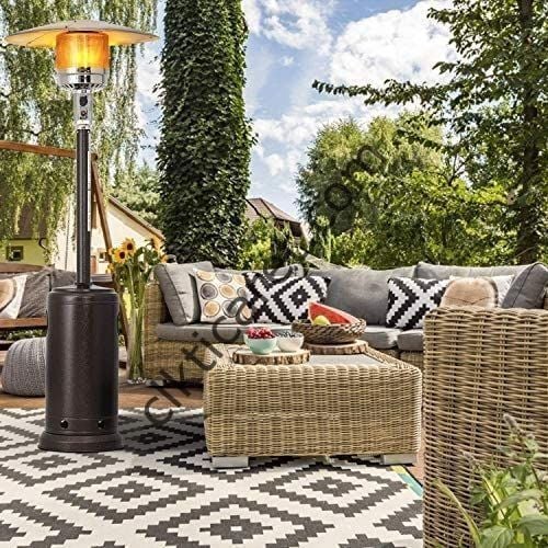 CLK Palmiye Tüplü Soba Kahverengi Dış Mekan Bahçe Isıtıcı