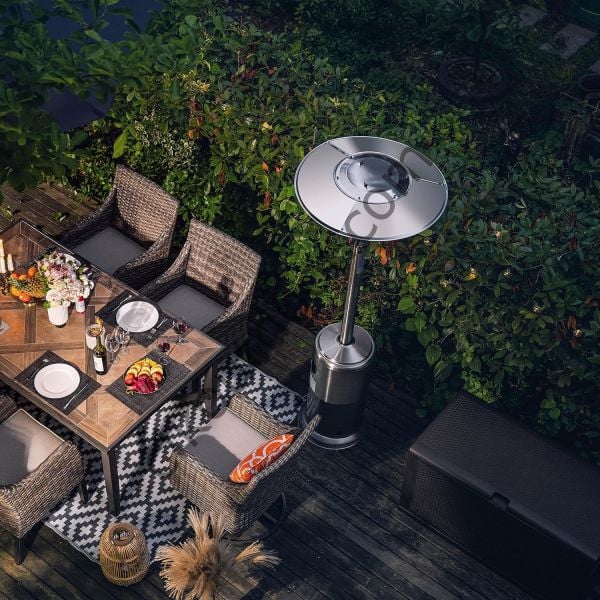 CLK Palmiye Tüplü Soba Mantar Şemsiye Tipi Paslanmaz Inox Bahçe Isıtıcı
