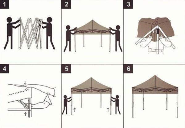 CLK 2x3 Katlanabilir Tente Gazebo Portatif Çadır 30 mm 3 Yan Kapalı 1 Kapılı