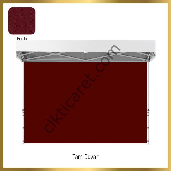 CLK 3x6 Katlanabilir Tente Gazebo Portatif Çadır 30 mm 2 Yan Kapalı